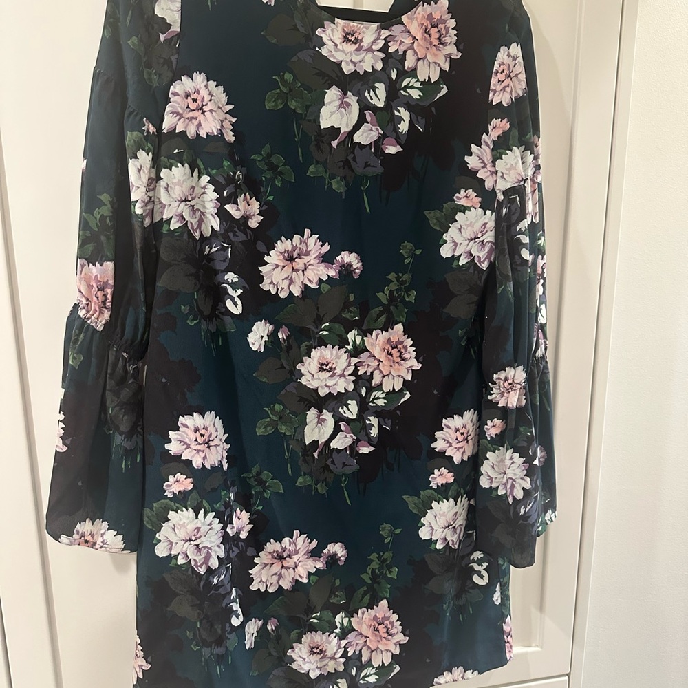 Club Monaco Floral Dress - Black and Pink